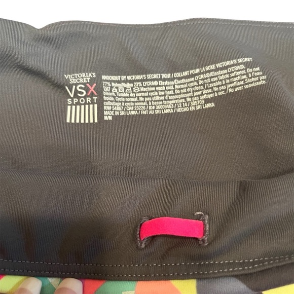 Victoria's Secret VSX Sport Knockout Leggings - Pink, Yellow, Black Size M - Picture 6 of 7